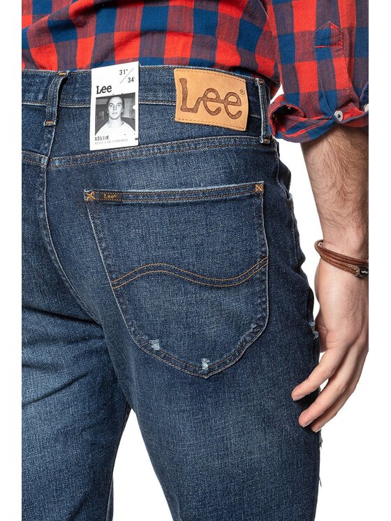 Lee Lee Jeansy AUSTIN Niebieski Straight Fit