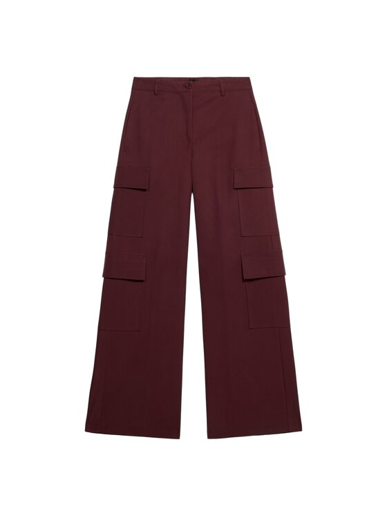 Oltre Oltre Pantaloni di tessuto P01BR009227N022 Bordeaux Over Fit