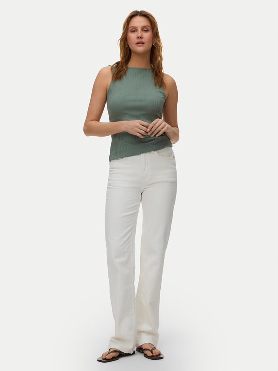 Vero Moda Vero Moda Top Ruby 10342997 Zielony Slim Fit