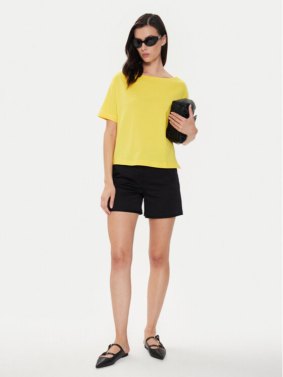 Sisley Sisley T-shirt 3096L400N Žuta Relaxed Fit