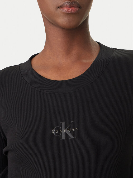 Calvin Klein Jeans Calvin Klein Jeans Bluzka Monogram LV047A803G Czarny Slim Fit