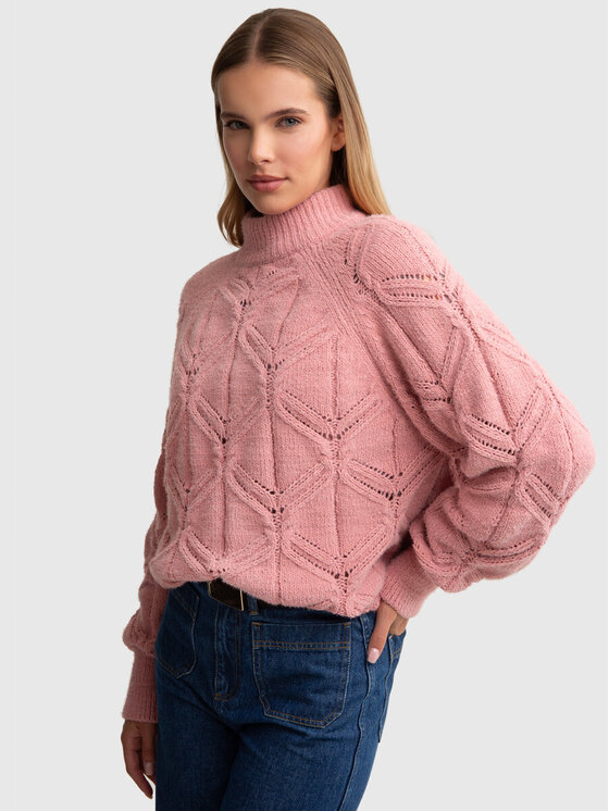 BIG STAR BIG STAR Sweter ALILIA_600_160 Różowy Classic Fit