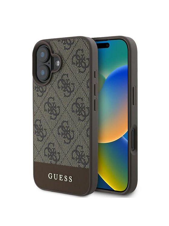 Etui na telefon Guess, Brązowe, Apple iPhone 16 Plus