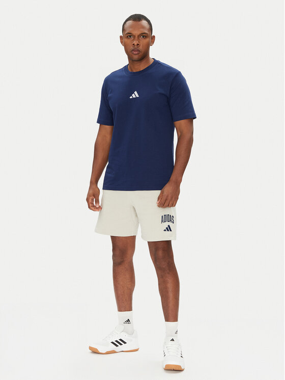 adidas adidas T-krekls Essentials Small Logo JF1093 Tumši zils Regular Fit