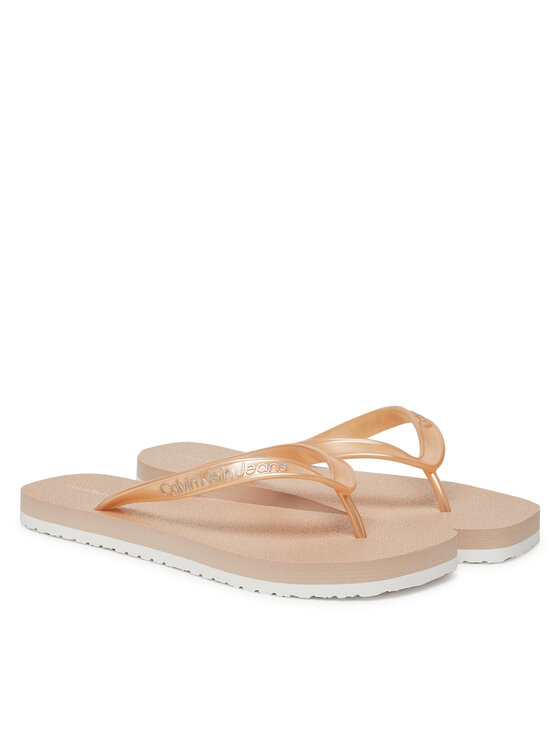 Calvin Klein Jeans Calvin Klein Jeans В'єтнамки Thong+ Tpu Metallic YW0YW01720 Рожевий
