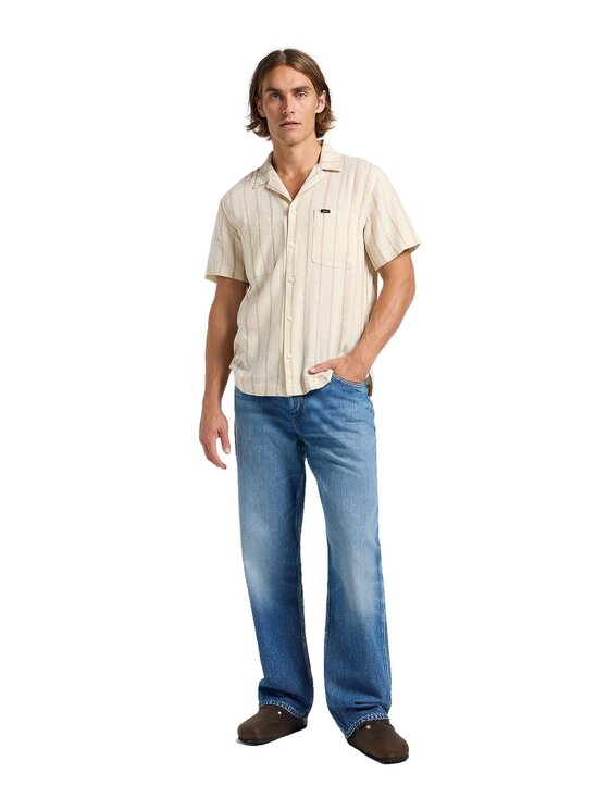 Lee Lee Camicia 112363920 Beige Relaxed Fit