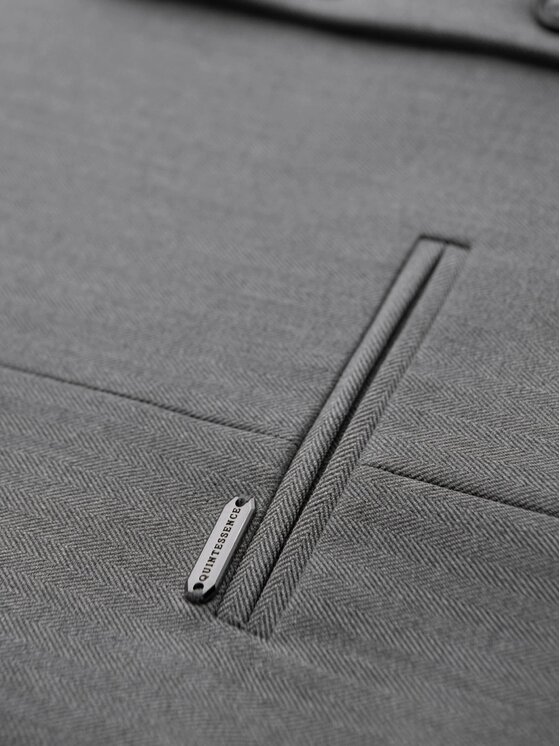 Ombre Ombre Kamizelka garniturowa OM-BLZV-0143 Szary Slim Fit
