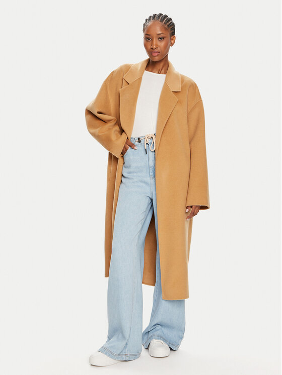 Calvin Klein Calvin Klein Palton de lână K20K207089 Bej Oversize