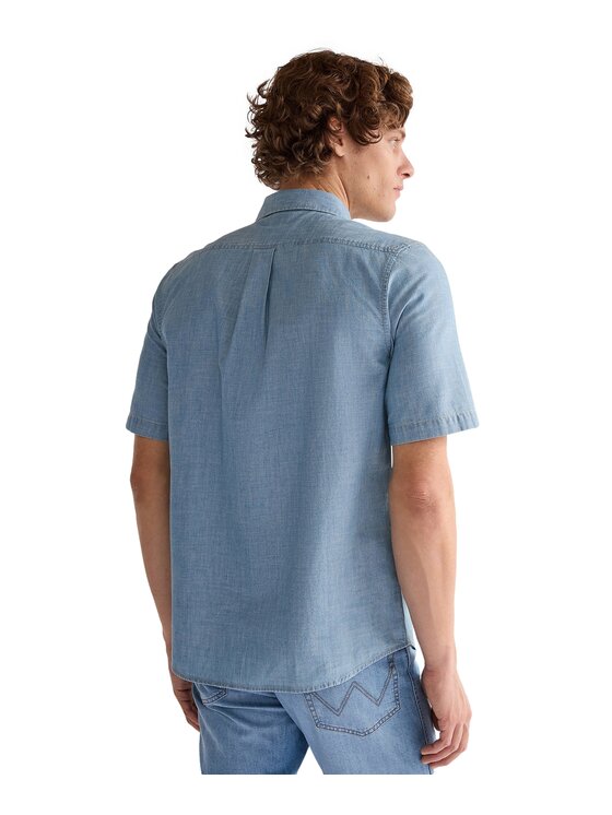 Wrangler Wrangler Koszula 112378075 Niebieski Regular Fit