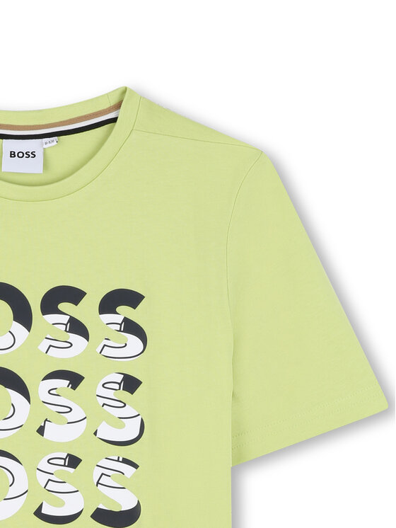 BOSS BOSS Tričko J52038 D Zelená Regular Fit