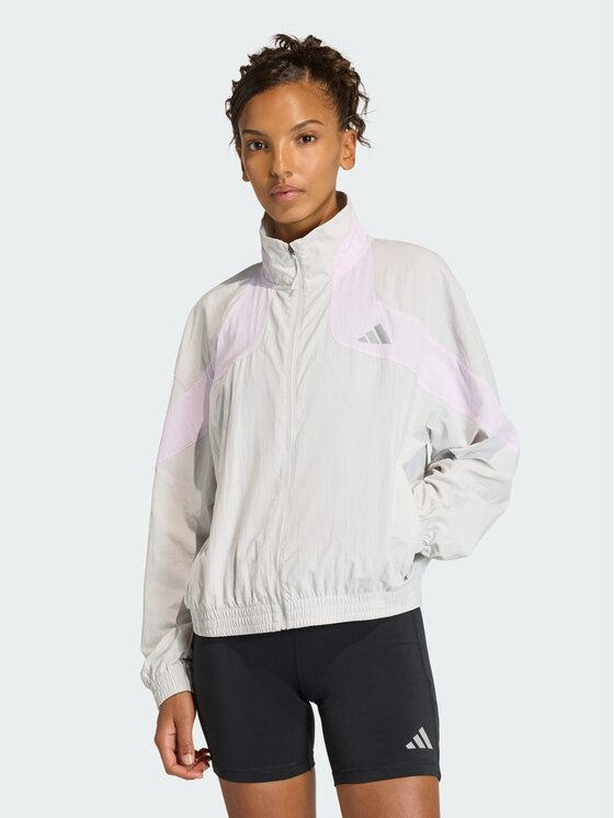 adidas adidas Kurtka do biegania 158804 Szary Loose Fit
