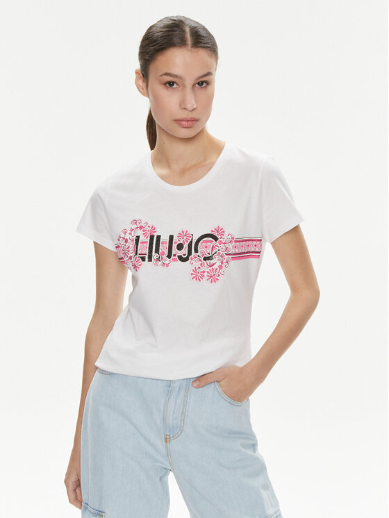 Liu Jo Tricou MA4340 JS923 Alb Regular Fit