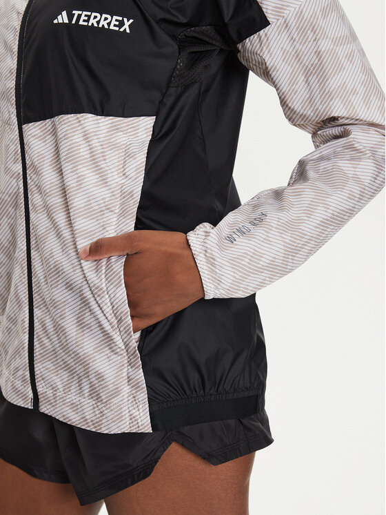 adidas adidas Μπουφάν για τρέξιμο Terrex Trail Running IW9245 Εκρού Regular Fit