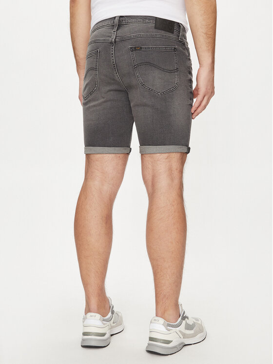 Lee Lee Дънкови шорти Rider 112349328 Сив Slim Fit