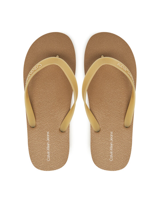 Flip flop Calvin Klein Jeans Bărbați, Mărimea: 43, Bej, Thong+ Tpu YM0YM01265