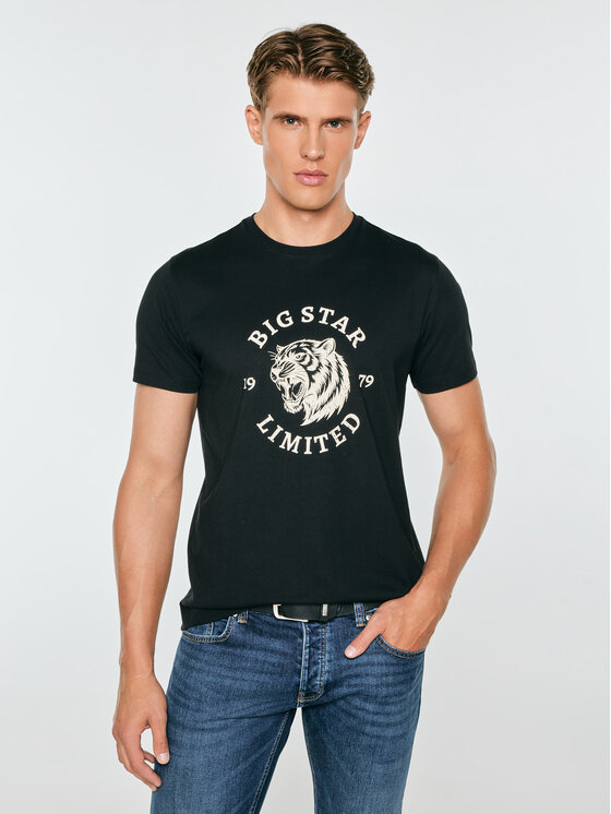 BIG STAR BIG STAR T-Shirt RENNER Czarny Basic Fit