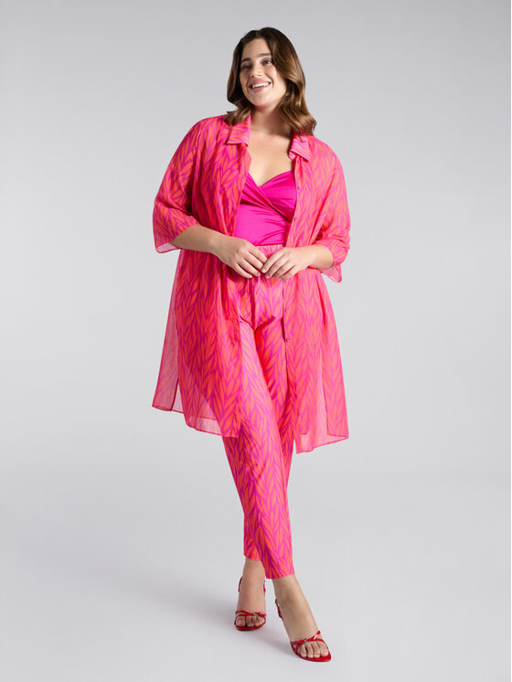 Fiorella Rubino Fiorella Rubino Pantaloni di tessuto P819L002116N0R6 Rosa Regular Fit
