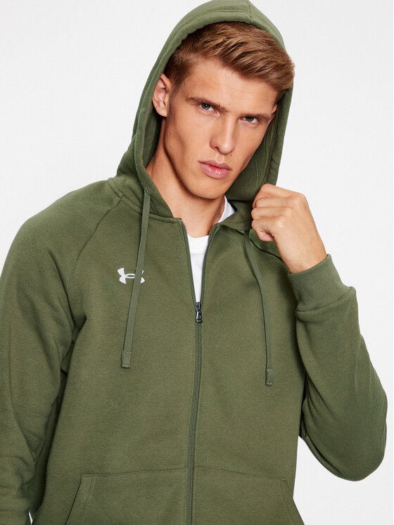 Under Armour Under Armour Bluza Ua Rival Fleece Fz Hoodie 1379767 Khaki Loose Fit