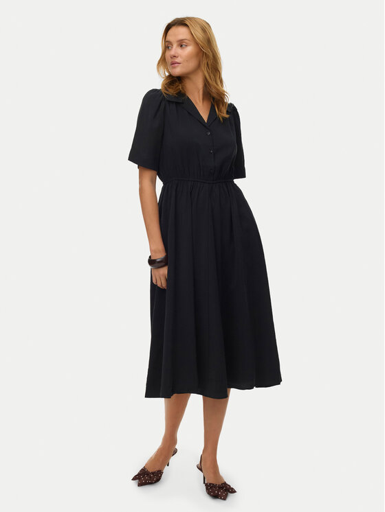 Vero Moda Vero Moda Košilové šaty Rory 10347514 Černá Regular Fit