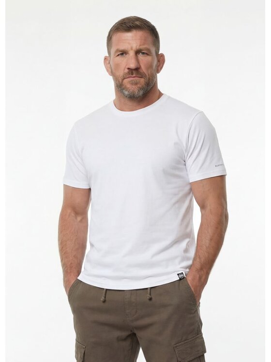 PITBULL PITBULL T-Shirt MINIMAL Biały Regular Fit