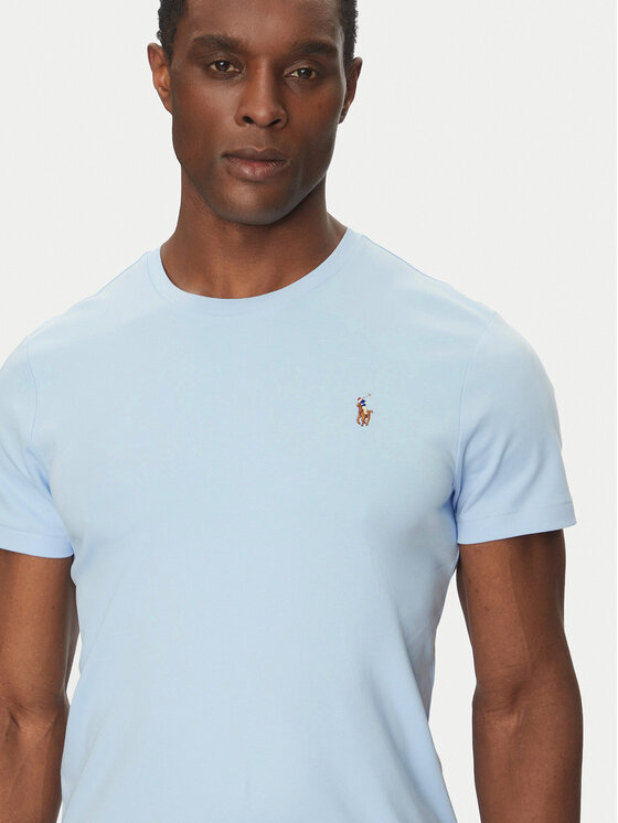 Polo Ralph Lauren Polo Ralph Lauren Majica Classics 710740727 Svetlo modra Slim Fit