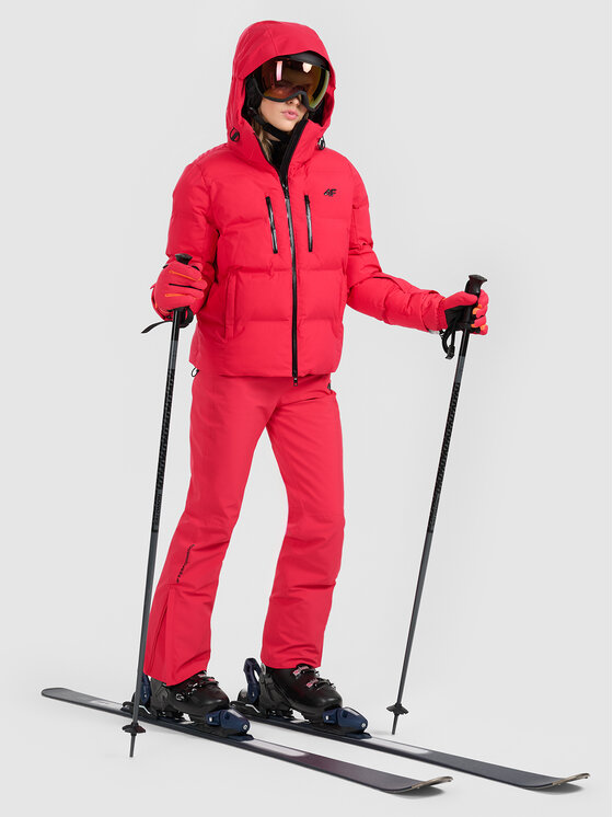 4F 4F Spodnie narciarskie SKI PERFORMANCE Różowy Slim Fit