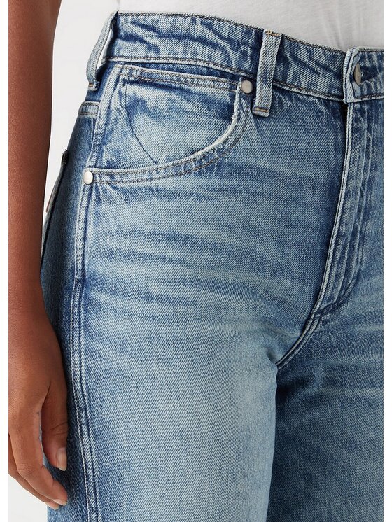 Wrangler Wrangler Jeansy Mom Straight Niebieski Mom Fit