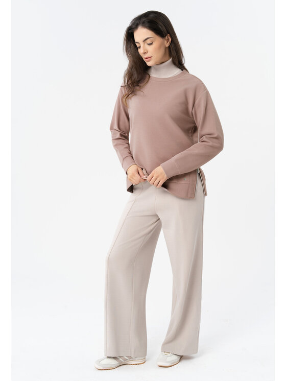 Volcano Volcano Bluza B-ARI Beżowy Regular Fit