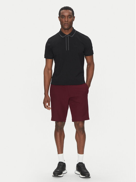 BOSS BOSS Szorty materiałowe S_Commuter_10.5 inch 50540337 Bordowy Slim Fit