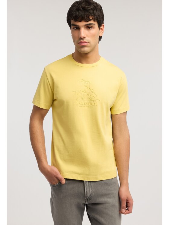 Trussardi Trussardi T-Shirt G0278300125N028 Żółty Regular Fit