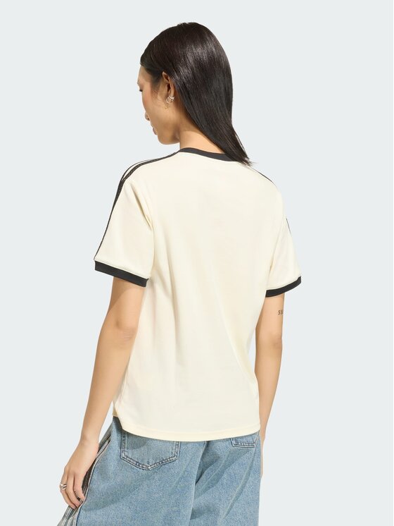 adidas adidas T-Shirt 168120 Kremowy Regular Fit