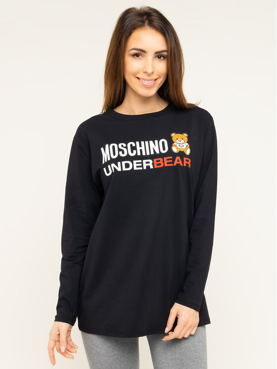 Moschino Underwear & Swim Bluzka A1801 9003 Czarny Regular Fit
