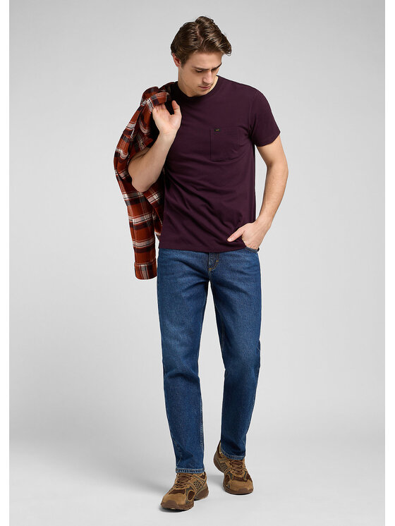 Lee Lee T-Shirt Style Alex Czerwony Regular Fit