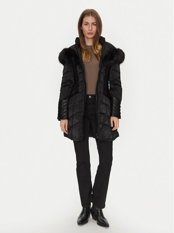 Guess Guess Pehelykabát New Oxana W4BL61 WGLZ0 Fekete Regular Fit