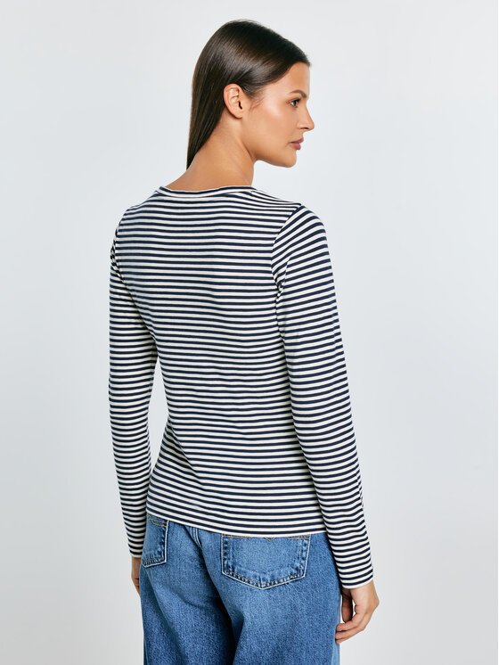 BIG STAR BIG STAR Longsleeve VENSA Granatowy Basic Fit