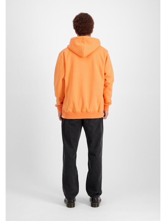 Alpha Industries Alpha Industries Bluza Basic Puff Print Zip Hoodie Pomarańczowy Regular Fit