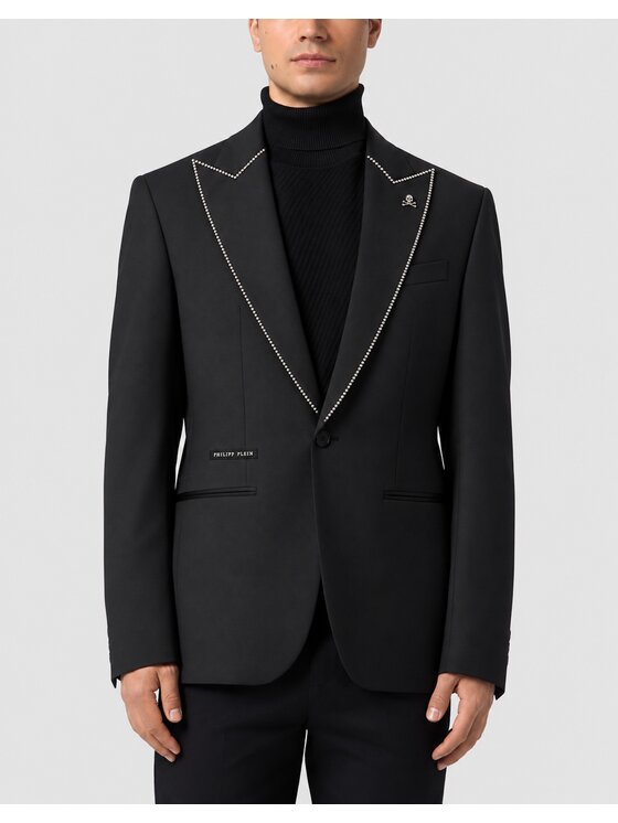 PHILIPP PLEIN PHILIPP PLEIN Marynarka 32059 Czarny Regular Fit