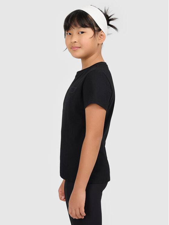 4F 4F T-Shirt BASIC+ Czarny Oversize