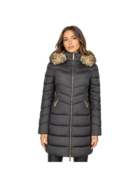 Geographical Norway Geographical Norway Parka WZ7484F/GN-BLACK Czarny Fitted Fit