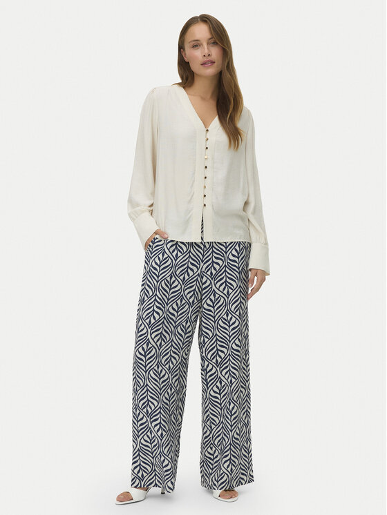 Vero Moda Vero Moda Riidest püksid Josie 10303759 Tumesinine Wide Leg