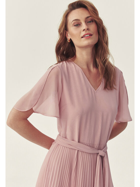 TATUUM TATUUM Sukienka codzienna PLEATA Różowy Flare Fit