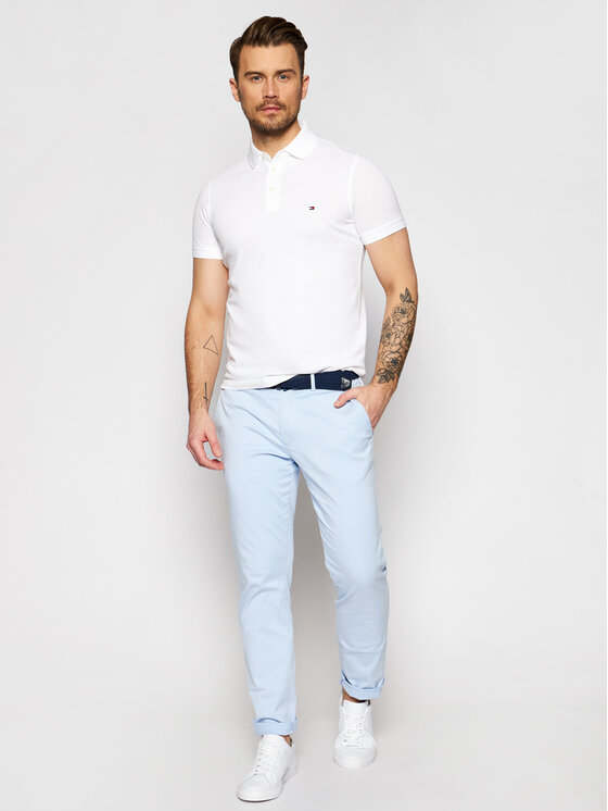 Tommy Hilfiger Tommy Hilfiger Poloshirt 1985 MW0MW17771 Weiß Slim Fit