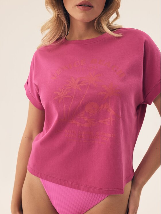 Esotiq Esotiq T-Shirt 42814 Różowy Regular Fit