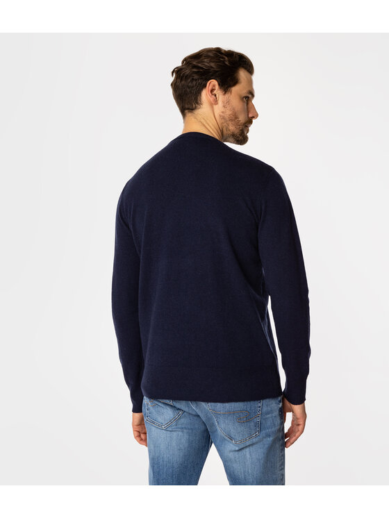 Lee Cooper Lee Cooper Sweter ADAM ORGANIC Granatowy Regular Fit