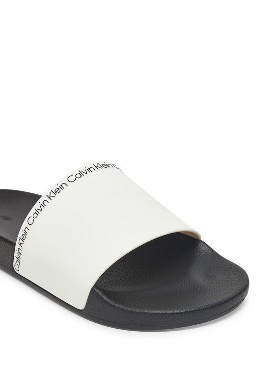 Calvin Klein Calvin Klein Şlapi Pool Slide Rubber HM0HM00981 Alb