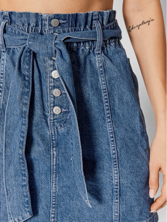 Tommy Jeans Tommy Jeans Gonna di jeans Badge Skirt DW0DW11906 Blu scuro Regular Fit