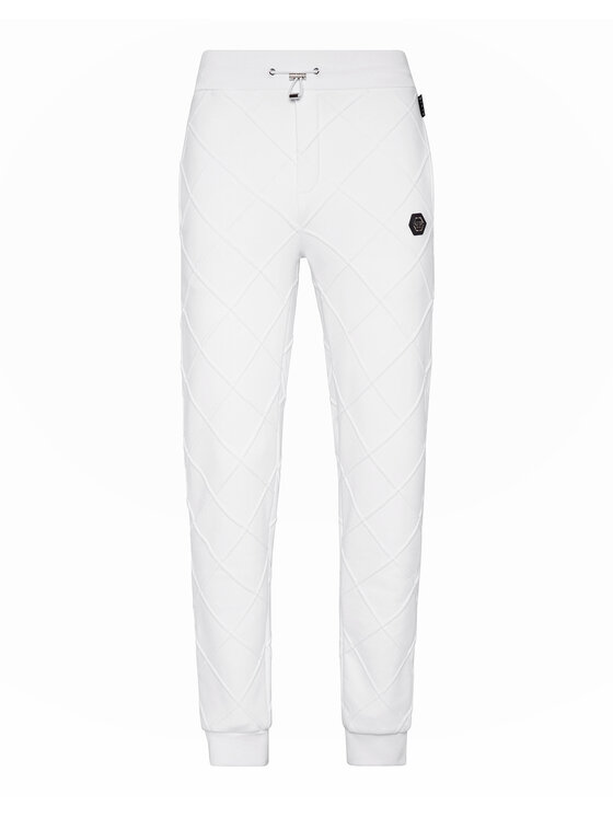 PHILIPP PLEIN PHILIPP PLEIN Spodnie dresowe 1611 Biały Jogger Fit