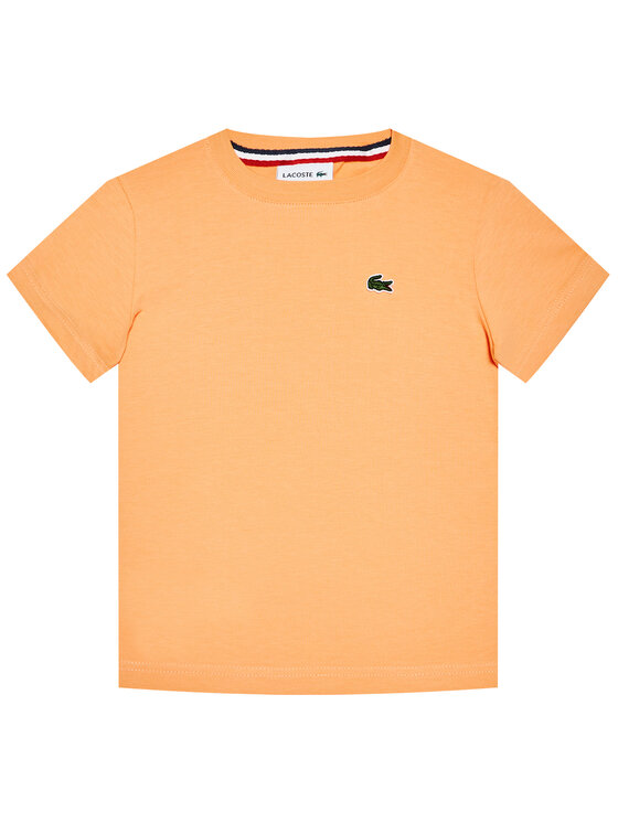 Lacoste T-Shirt TJ1442 Pomarańczowy Regular Fit