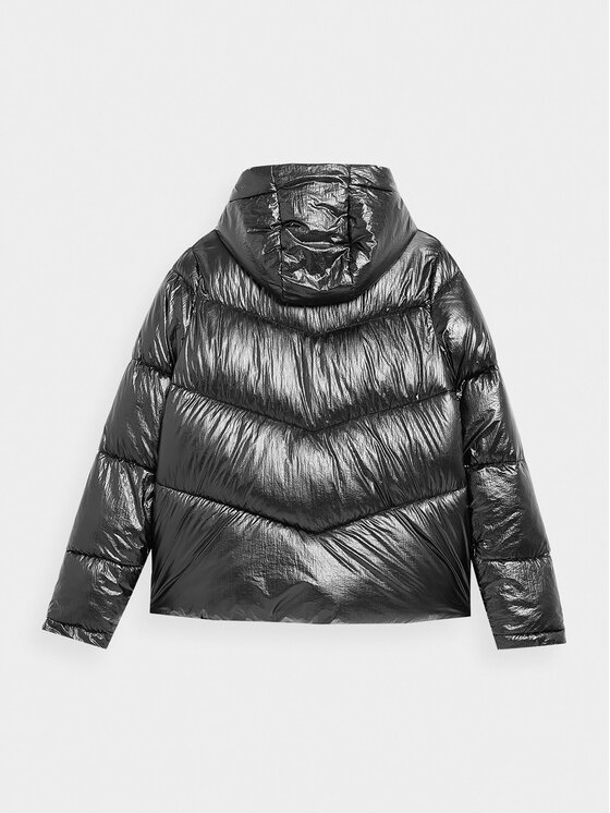 4F 4F Žieminė striukė 4FAW23TDJAF277 Juoda Regular Fit