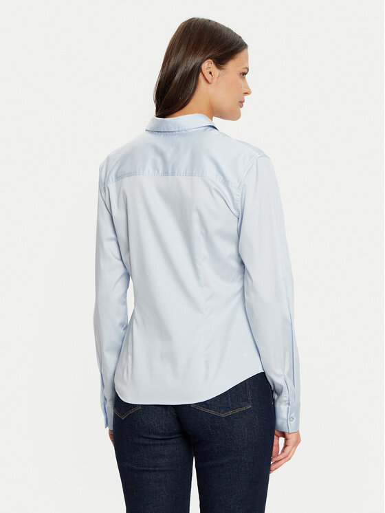 Guess Guess Marškiniai W5RH31 WAF10 Žydra Regular Fit